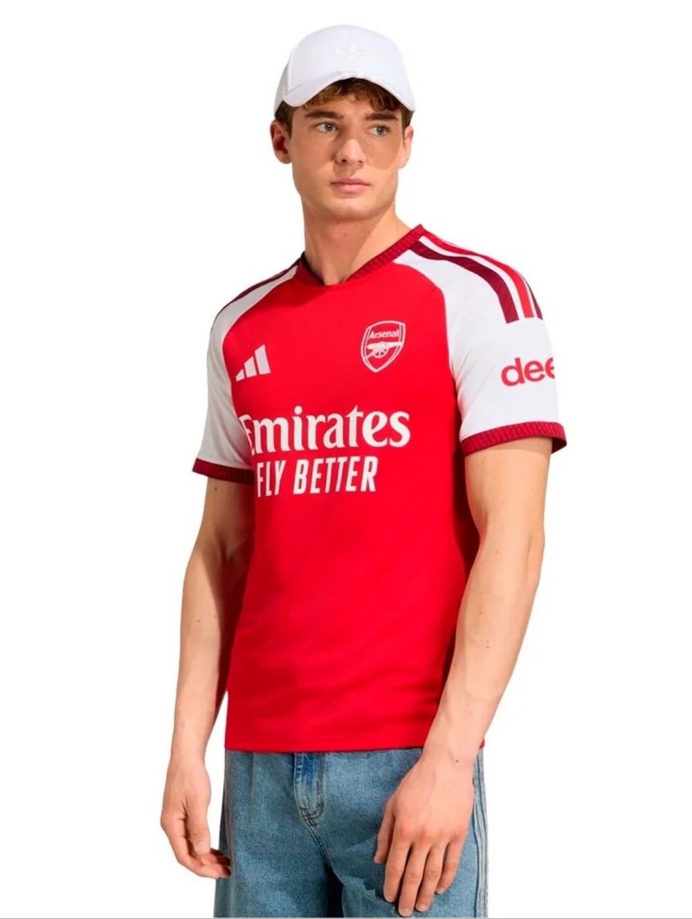 adidas Arsenal Red and White Men's Football Jersey